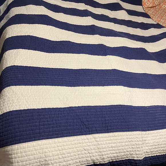 Pottery Barn Kids Bedding Pottery Barn Blue And White Striped Quilt